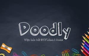 Font chữ vui vẻ, dễ thương, hoạt hình cho lĩnh vực trẻ em, đồ ăn, fodd, cute  SVN-Doodly