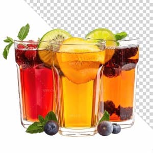 Hình ảnh cốc trà hoa quả file PNG mẫu JP49