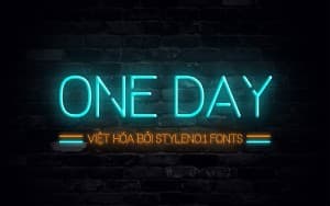 Font chữ điện tử, game thủ, thể thao SVN-One Day