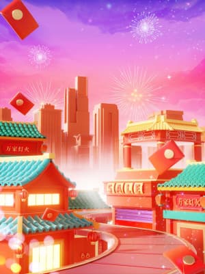 Banckground khuyến mãi dịp tết file PSD và C4D mẫu K10