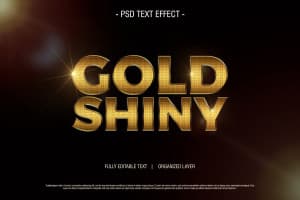 Hiệu ứng text gold file PSD mẫu HU368