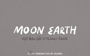 Font chữ hoạt hình, đồ ăn, mềm mại dễ thương SVN-Moon Earth