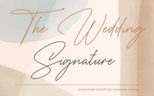 Font chữ viết tay, chữ ký mềm mại cho thiệp cưới, đám cưới TH The Wedding Signature