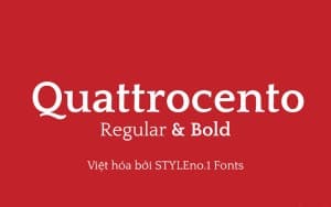 Font văn bản hiện đại SVN-Quattrocento Regular