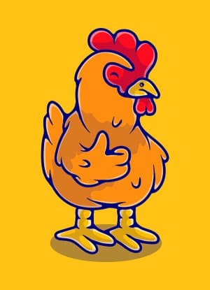 Hình ảnh chú gà đực file vector mẫu PM639