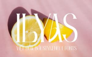 Font chữ mỏng thanh lịch, hiện đại và sang trọng SVN-Ilyas