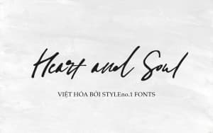 Font chữ viết tay, chữ ký mềm mại cho thiệp cưới, đám cưới SVN-Heart And Soul Smooth