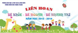 Backdrop Phông nền hội thi bé khỏe bé ngoan - File Corel