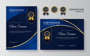 Mẫu bằng khen đẹp file EPS và AI mẫu F43