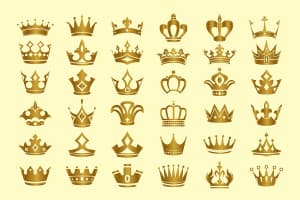 Hình minh họa vương miệng màu vàng gold file EPS - mẫu số 204