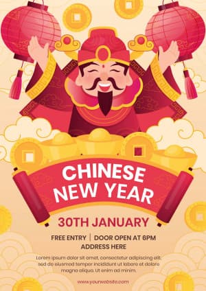 Poster thông báo lịch nghỉ Tết mẫu 21 EPS