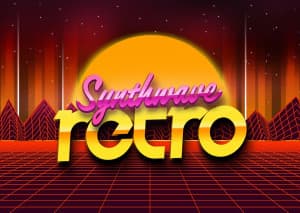 Hiệu ứng văn bản cổ điển thập niên 80 của Synthwave