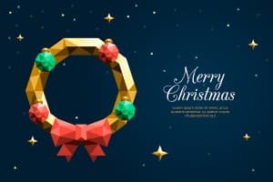 Banner vòng trang trí chào mừng dịp noel file vector mẫu số 114