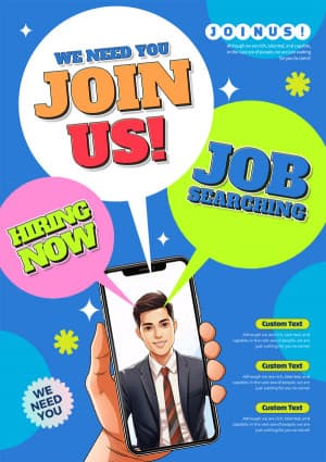 Poster tuyển dụng nhân sự mẫu K77 file PSD