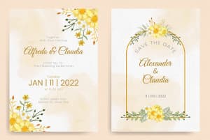 Thiệp mời cưới hiện đại file EPS và AI mẫu G77