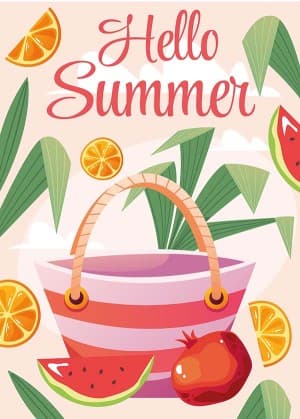 Poster trái cây mùa hè file vector mẫu số 844