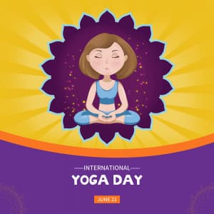 Poster bài tập yoga tại nhà file PSD mẫu J139