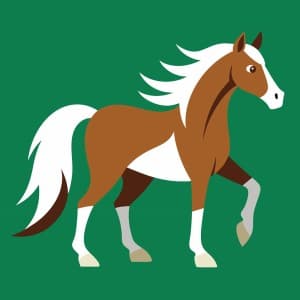 Hình ảnh con ngựa file vector mẫu CN72