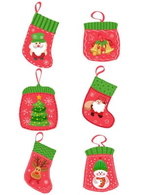 Ảnh minh họa tất đựng quà noel file PSD
