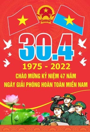 Poster chào mừng kỷ niệm ngày lễ 30/4 1/5 file CDR mẫu PM805