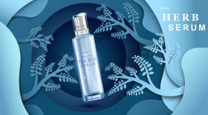 Banner quảng cáo serum dưỡng da từ thiên nhiên L42 file EPS
