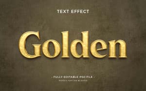 Hiệu ứng text gold file PSD mẫu HU133