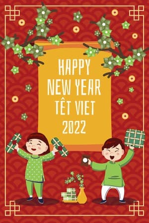 Poster mừng tết cổ truyền file vector mẫu 25R1051
