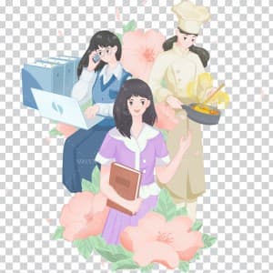 Hình ảnh cô gái ngày 8-3 file PSD mẫu CG112