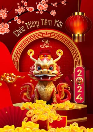 Poster tết năm 2024 file EPS và AI mẫu S111