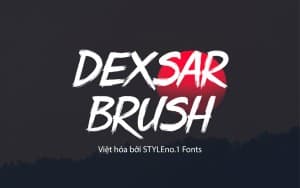 Font chữ nghiêng brush cho lĩnh vực hihop, kinh dị, bí ẩn, phim, halloween brush SVN-DHF Dexsar Brush