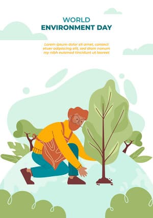 Poster bảo vệ môi trường trái đất file EPS và AI mẫu P50