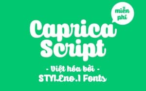 Font chữ đồ ăn mềm mại SVN-Caprica Script