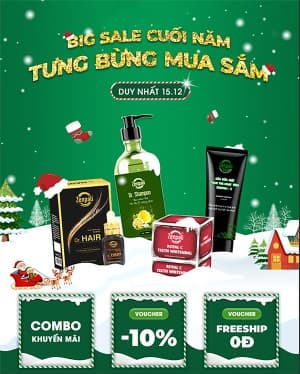 Poster ưu đãi mỹ phẩm chăm sóc da dịp noel file PSD - mẫu số 592
