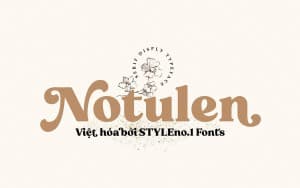 Font chữ thời trang, tạp trí, đồ ăn hiện đại SVN-Notulen