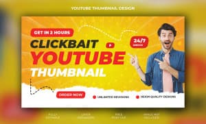 Ảnh thumb bìa youtube chủ đề vui nhộn file PSD mẫu Y73