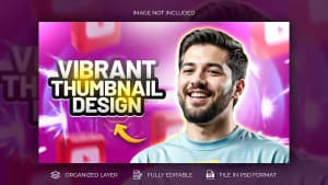 Ảnh thumb kênh youtube mẫu 58 file PSD