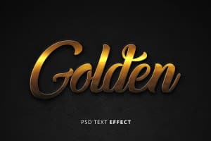 Hiệu ứng text gold file PSD mẫu HU141