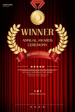 Poster lễ trao giải thường niên file PSD - mẫu số 236