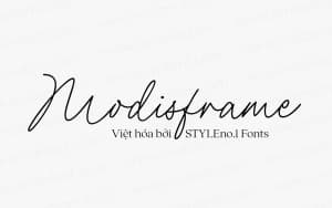 Font chữ ký viết tay mềm mại cho thiệp mời, lễ cưới SVN-Modisframe