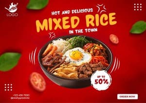 Banner quảng cáo đồ ăn hấp dẫn file vector mẫu số 743