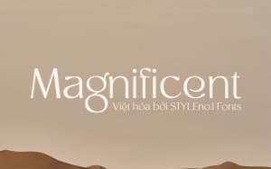 Font chữ nét mỏng cho tạp chí, thời trang sang trọng và hiện đại SVN-Magnificent