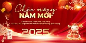 Banner mừng tết nguyên đán file PSD mẫu 25R1217