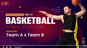 Banner cầu thủ bóng rổ file EPS và AI mẫu BR15