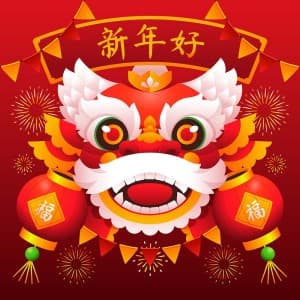 Poster đầu kỳ lân file vector mẫu KL138