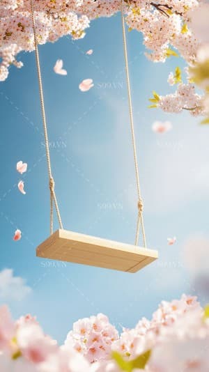 Background xích đu tình yêu file PNG mẫu PM845