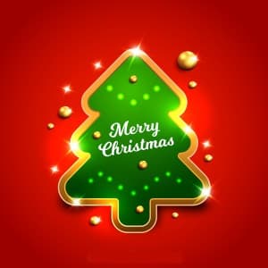 Banner cây thông noel file vector mẫu số 411