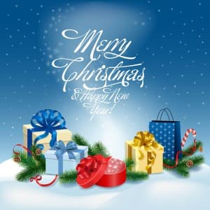Banner hộp quà tặng noel file vector mẫu số 673