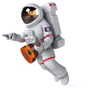 Hình ảnh phi hành gia 3D cầm đàn guitar file JPG mẫu số 267