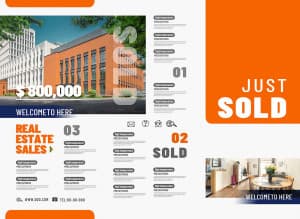 Brochure thiết kế nhà chung cư file PSD mẫu D48
