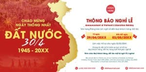 Banner chào mừng ngày giải phóng miền nam file PSD mẫu PM757